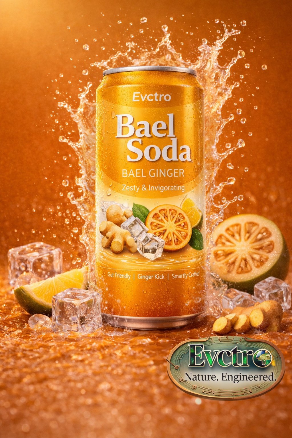 Bael Ginger Soda — golden amber